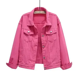 Women's jackets and windbreakers Y2k Denim Jeans Coat Cotton Women Button Spring Autumn Ropa Cardigan Punk Gothic Bomber Jacket Windbreaker Elegant Jackets bolero jacket