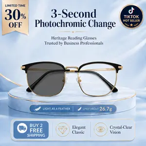 Blue Light Filtering Reading Glasses with Photochromic Lenses | Comfortable for Everyday Use