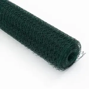 Large Size Galvanized Hexagonal Floral Green Chicken Wire, Outdoor Anti-Rust Chicken Wire Poultry Netting For Garden, Large Chicken Coop Wire Fencing