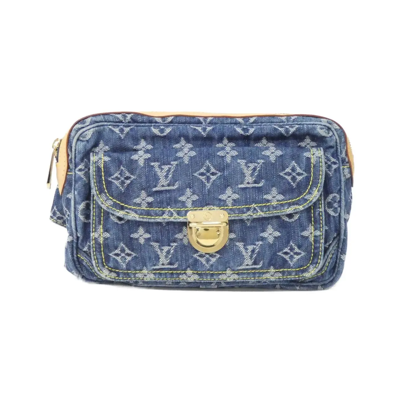 Pre-owned Louis Vuitton Denim Shoulder Bags Monogram bum bag