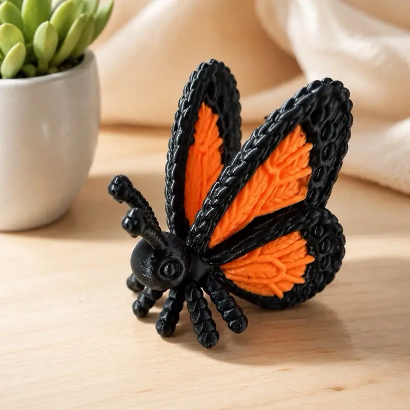 Knit Textured Monarch Butterfly