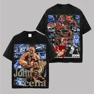 'The Champ' John Cena WWE Graphic Premium Washed Cotton T-Shirt For Wrestling Fan, Never Give Up Fan Shirt, John Felix Anthony Cena Merch, John Cena Inspired Shirt Gift Tee