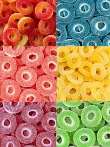 Soft & Chewy Gummy Rings – Sweet & Sour Candy, 7.5 oz Bag [Choose Your Favorite Flavor]