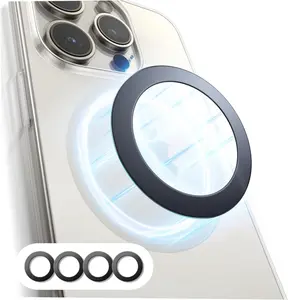 Applicable cell phone wireless charging magsafe magnetic back clip charging treasure magnetic attraction sticker ring C-shaped circle lead magnet sheet Accessories Mobile