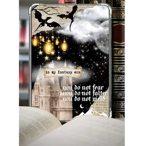 Dragon Fantasy Cardstock Case Insert for Kindle | Romantasy Book Lover Gift | Bookish Stickers for E-Reader | Fantasy Booktok Cover Insert | Romantasy Books | Fantasy Reader | Sjm Aesthetic | Night Dragon Design