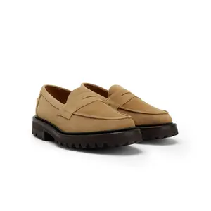 The Ellis Penny Loafer, Almond, Lug Sole