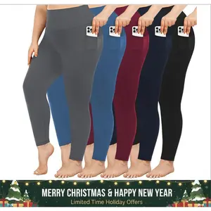 5 Pack Plus Size Leggings for Women with Pockets Stretchy XL-5XL Tummy Control High Waist Womens Leggings Workout Yoga Pants Gym Leggings#TikTokShopCyberMonday Breathable Activewear Bottoms