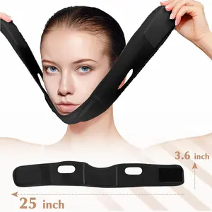 No More Double Chin: Reusable V-Shaped Lifting Mask with Chin Strap. Contouring Jaw Exerciser for Instant Jawline Definition.
