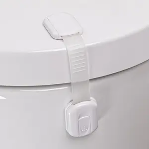 2-Pack Baby Proof Toilet Locks for Toddlers Adhesive Child Safety Toilet Seat Latches No Tools Required