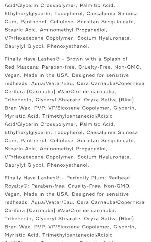 How to be a Redhead Finally Have Lashes® Enhancing Mascara - Makeup Cosmetic with Black Tube and Brush