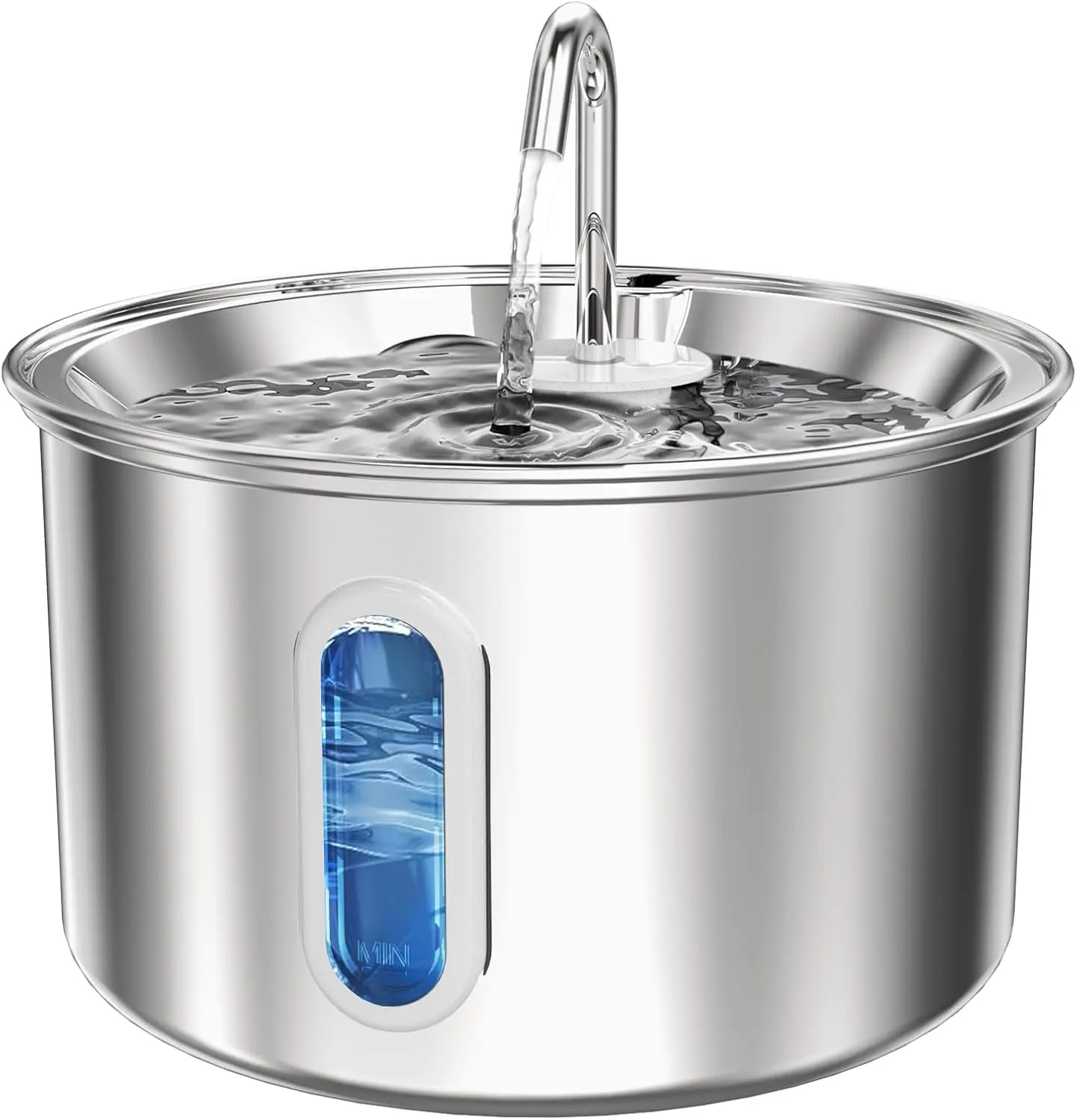 Stainless Steel  Water Fountain, 3L/101oz Pet Water Fountain,  Waterer with Quiet Pump and 4-Layer Filtration for Cats and Dogs