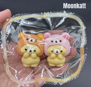 Cute twin bears mini Taba Squishy keychain toy