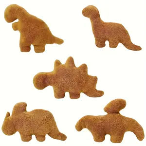 8 Style Dino and Chicken Nugget Plush Pillows Stegosaurus Plush Dinosaur Halloween Plush Christmas Gift Party Decoration Easter for Kids