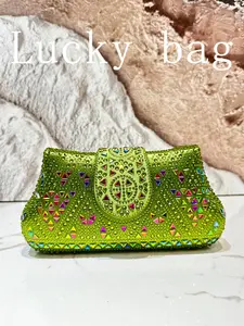 New European Style Rhinestone Handbag, Rhinestone Decorated Bag, Versatile Chain Bag, Luxury Party Bag, Perfect for Weddings, Parties, Balls, Best Gift for Women