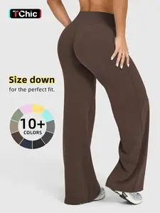 Women's High Waisted Elastic Loose Straight Leg Pants, Butt Lifting Outdoor Casual Pants, Suitable for Yoga and Pilates, Comfortable Daily Wear