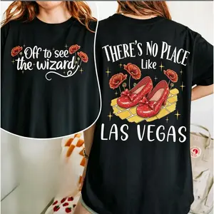 Off To See The Wizard Shirt, Wizard Of Oz Tee, No Place Like Las Vegas Wizard Fan Gift, Yellow Brick Road Emerald City Shirt