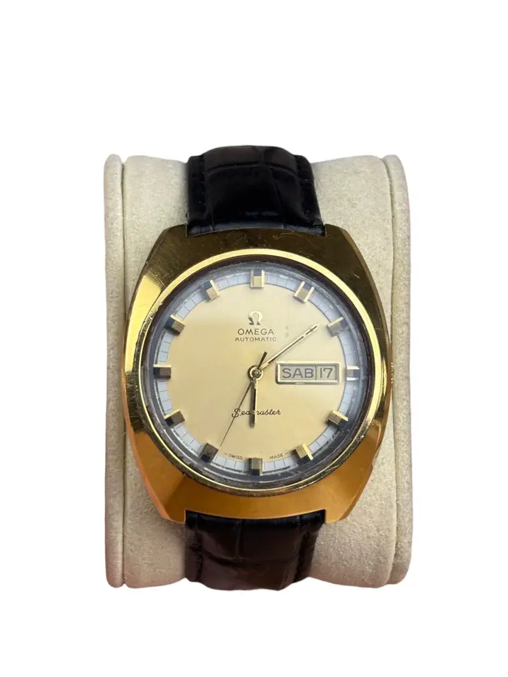 Pre-owned Omega Vintage Seamaster Day Date Champagne Dial