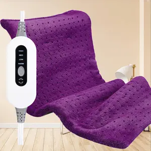 Electric Heating Pads for Back, Neck, Shoulders, 130w Fast Heating, 4 Heat Settings, Auto-Off, Washable, Ideal Gift for Parents