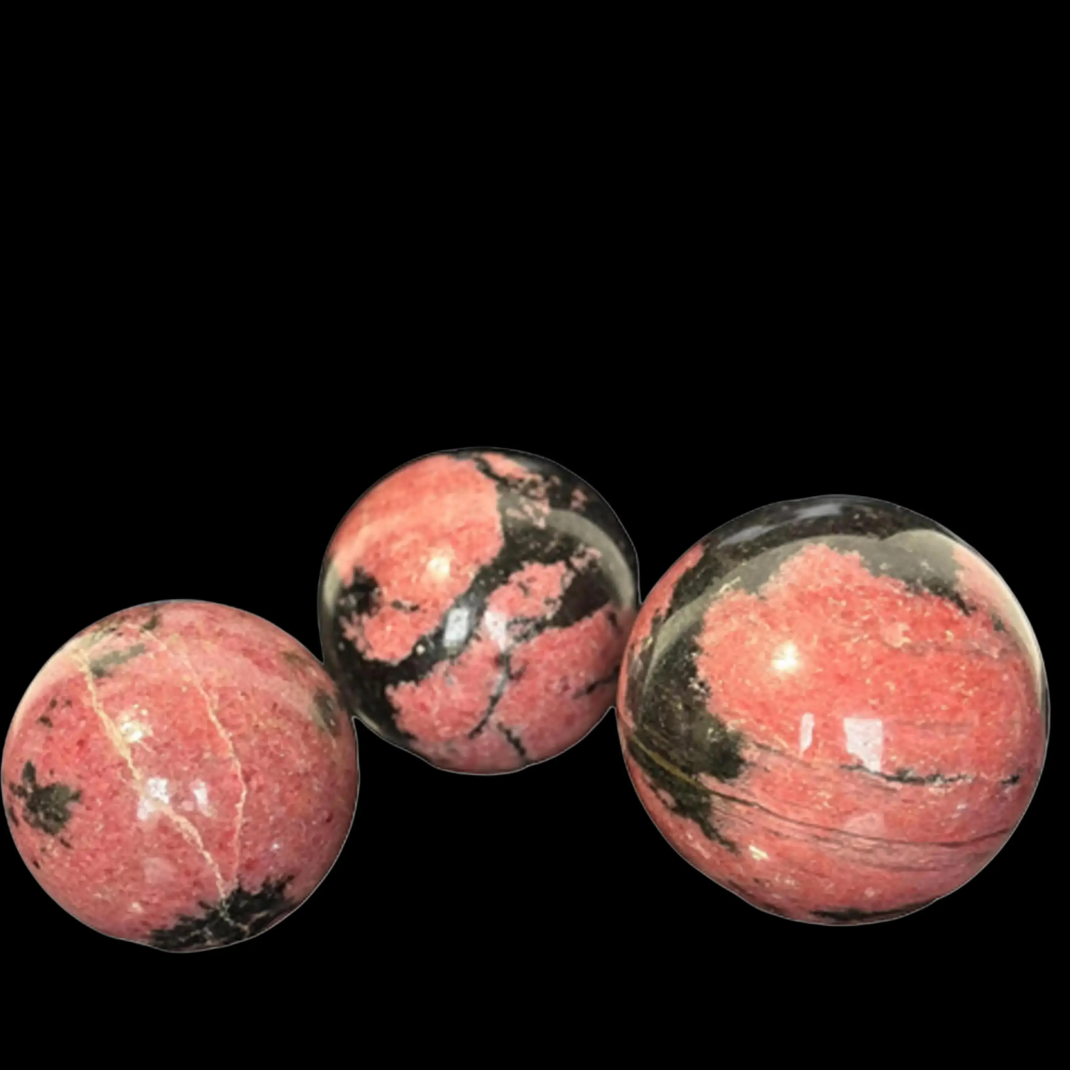 [Crescent Cast] All Rhodonite Collection – Spheres, Towers, Eggs & Teardrops for Love & Emotional Balance - Options Are In The Variations