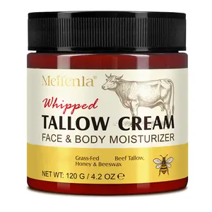 Meifenla Whipped Tallow Cream 120g Face & Body Moisturizer with Vitamins A D K E for Soft Dry Skin Comfortable Hydrating Body Glaze - Moisturizing