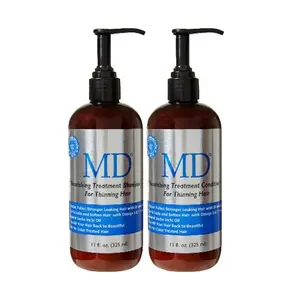 MD Revitalizing Shampoo & Conditioner Set – 11 fl oz Each – Daily Cleansing and Hydrating Haircare with Hydrolyzed Wheat Protein & Sesame Seed Oil for Soft, Healthy-Looking, Manageable Hair