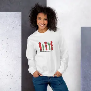 "Christmas Vibes" NSFW Graphic Holiday Themed Sweatshirt