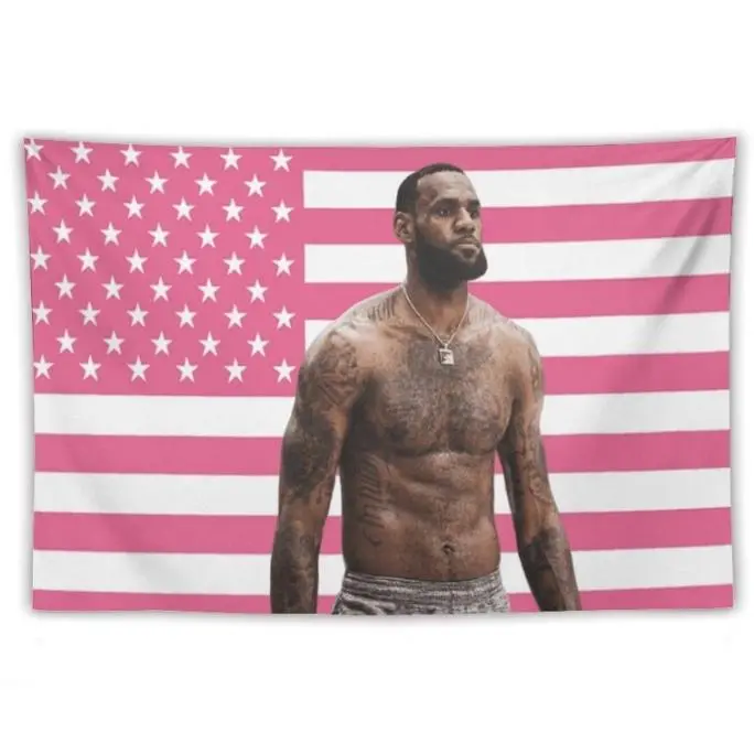 LeBron James Full Print Linen Polyester Wall Tapestry - 30*40in Single-Side Decorative, Lightweight, Hand Wash Safe, Indoor/Outdoor, Fade Resistant, Multi-Size Option, Home Supplies for Dorm Bedroom, Ideal Gift for Enthusiasts