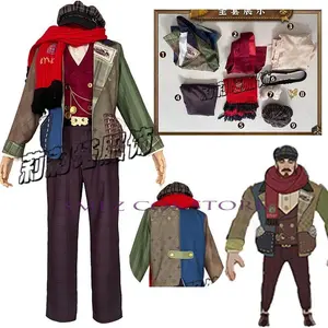 Leo Beck Cosplay Identity Ⅴ Hell Ember Cosplay Factory owner Costume Man Coat Vest Uniform Suit Halloween Party Outfit for Men