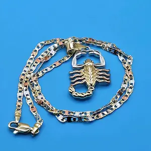 Scorpion Pendant 18inch 3color Necklace Non Water Resistant Copper Gold plated  10 Grams for Casual Wear