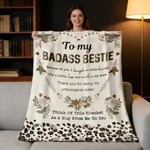 Throw Blanket Soft Flannel HD Printed Cozy Warm Lightweight Blanket Gift Sofa Bed Travel Outdoor Home Decor Sister Girlfriend Best Friend Women Family All Season Comfort Use