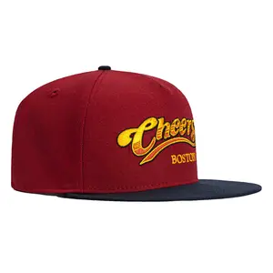 New Era 9Fifty Retro Crown A-Frame Cheers Snapback Hat - Brick, Navy