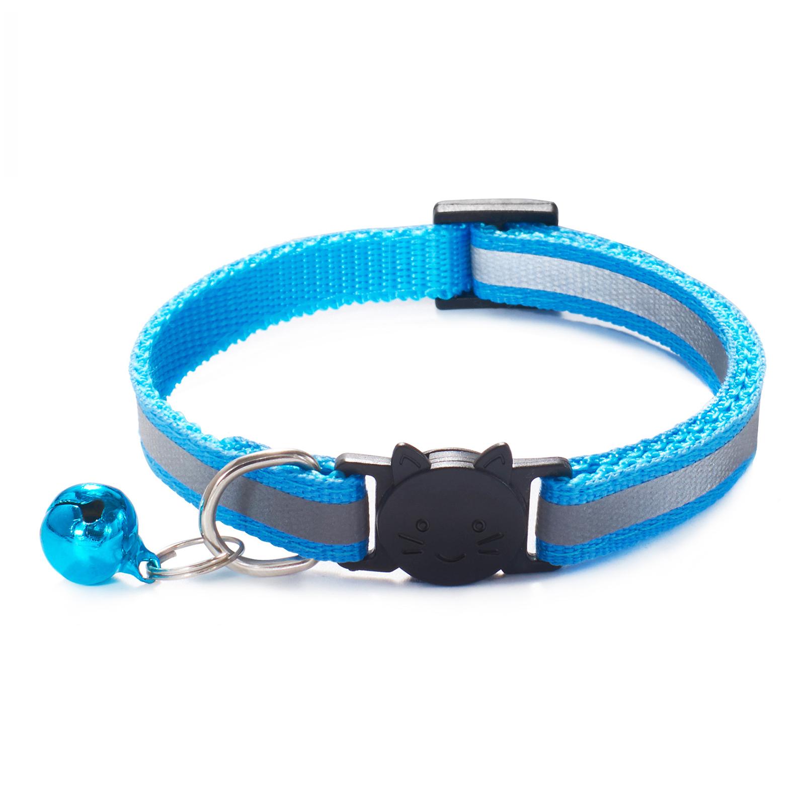 Collar - New Colors Reflective Breakaway Cat Collar Neck Ring Necklace Bell Pet Products Safety Elastic Adjustable With Soft Material 1PC pet accessory cribbing collars pet collar cat collar dog