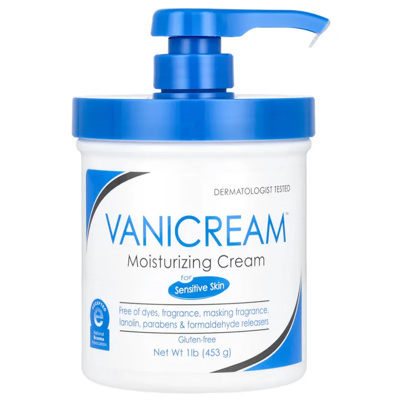 Vanicream Moisturizing Cream, For Sensitive Skin, Fragrance Free (Pump), 1 lb (453 g)