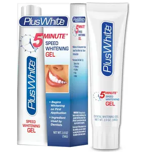 Plus White Speed Whitening Gel - Works 5 Minutes - Professional Teeth Whitening w/Dentist Approved Ingredient (2 oz)