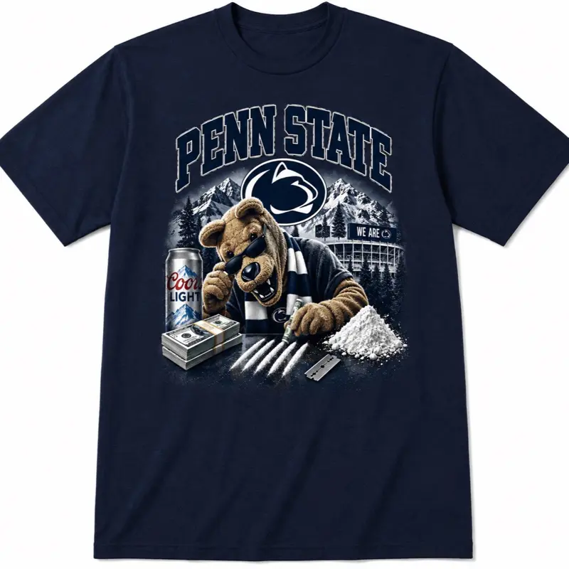 PSU PABLO PLEDGESCOBAR T-Shirt 100% Combed Ring-Spun Cotton Soft Lightweight Pre-Shrunk Side-Seamed Construction