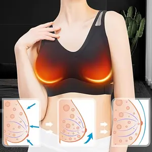 Breast Massager Electric Intelligent Constant Temperature Vibration Massage Bra Underwear Rechargeable Multifunctional Massager - Home Use Sports Bra, Criss-Cross Back Design, Enhanced Support Lifting Beautiful Breast Underwear
