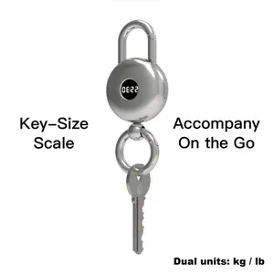 Digital Keychain Scale with Clock – Dual Units (kg/lb), Compact & Versatile