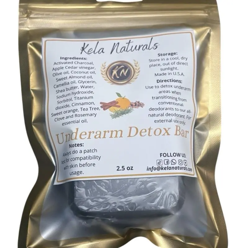 KN Underarm Detox and Body Cleansing Bar Soap helps with odor for all skin types Teens and Adults Body Care Products Daily