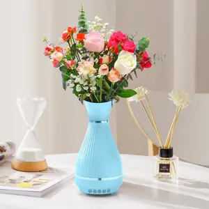 Smart Flower Vase Speaker with Colorful Atmosphere Light, Bluetooth-compatible Audio, Aux & TF Card Input, USB Charging, Indoor Use