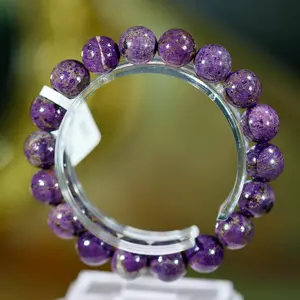 【South Africa purple jade in quartz】South Africa purple jade in quartz Healing Stones Bracelets for Women Beaded Bracelet, Stretch Elastic Jewelry, Gift Ready
