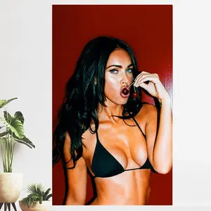 Megan Fox 3x5Ft Flag Tapestries Wall HangingCollege Dorm Wall Decor Room Flags Wall Art Poster Home Decor forBedroom Living Room Banne Decoration