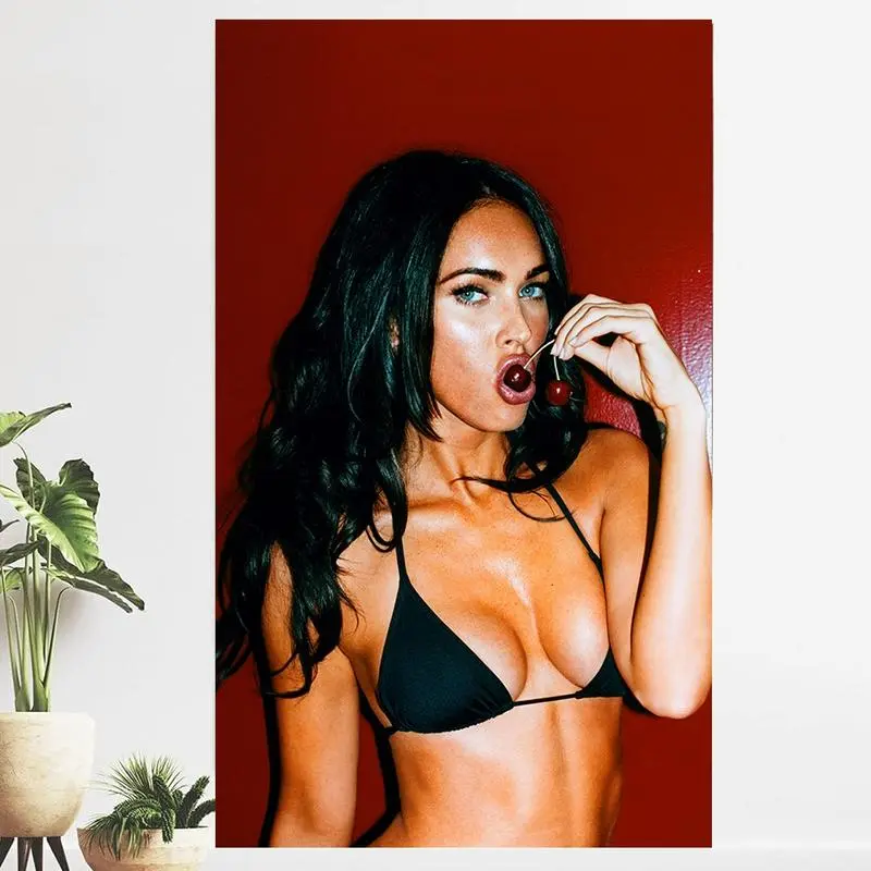 Megan Fox 3x5Ft Flag Tapestries Wall HangingCollege Dorm Wall Decor Room Flags Wall Art Poster Home Decor forBedroom Living Room Banne Decoration