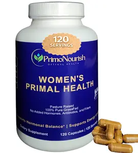 PrimoNourish Women’s Primal Health – Grass-Fed Beef Organ Complex (Liver, Kidney, Heart & Other Organs) – Supports Energy, Vitality & Hormone Balance – Non-GMO, Additive-Free – 120 Capsules, USA Made