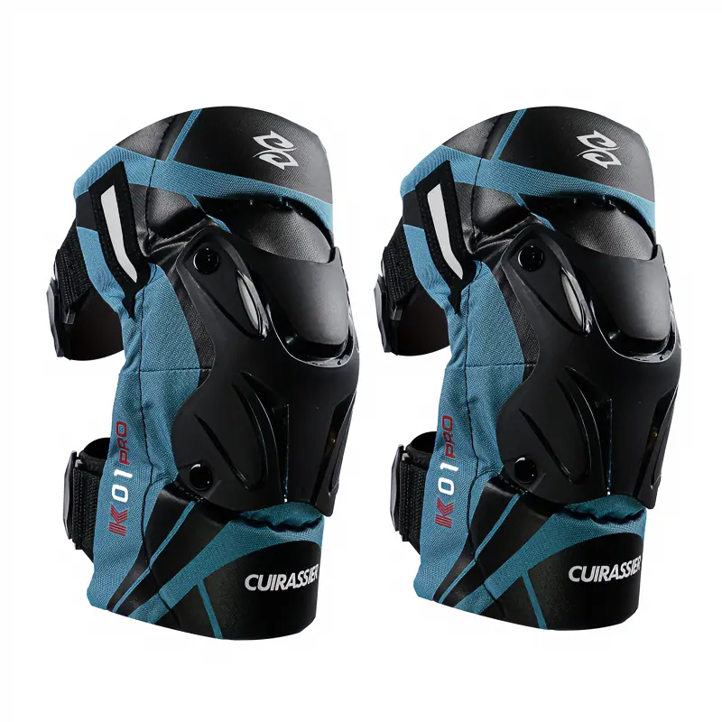 Motorcycle Knee Pads - CE Rated, Custom Fit, PP Hard Shell, Velcro Closure, Bike Style & Off-Road Protective Knee Guards with Reflective Safety for Street Riders
