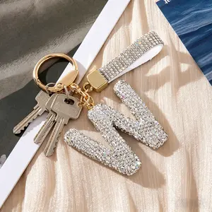 New Clay Studded Light English Letter Heart Keychain Bag Pendant Decoration Car Keychain Wholesale Sparkling Design for Accessories,sparkly birmans key chain