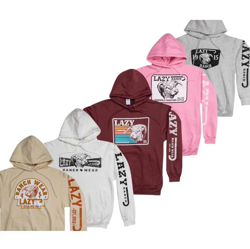 Lazy J Ranch Willow Cattle Headquarters Hoodie, Unisex Cotton Pullover for Men and Women