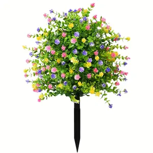 Artificial Ground-Staked Tree with Stake, UV-Resistant Camellia Shrub, Ideal for Indoor/outdoor Decor, Home, Hotel, Garden, Wedding
