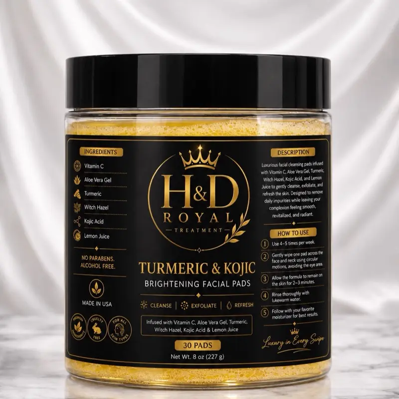 Tumeric & Koljic exfoliating  Cleansing Pads Skincare Aloe Aloe Vera Daily Exfoliant