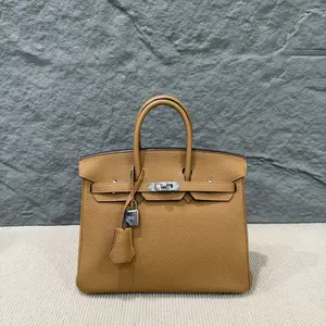 Pre-owned HERMÈS Leather tote bags Hermes Birkin 25 Togo 2S Sesame 9R Lime (zbb1112a8)