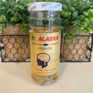 Alaska Deep Sea Omega-3 Fish Oil 1000 MG 100 Softgels Dietary Supplement for Brain & Heart Health